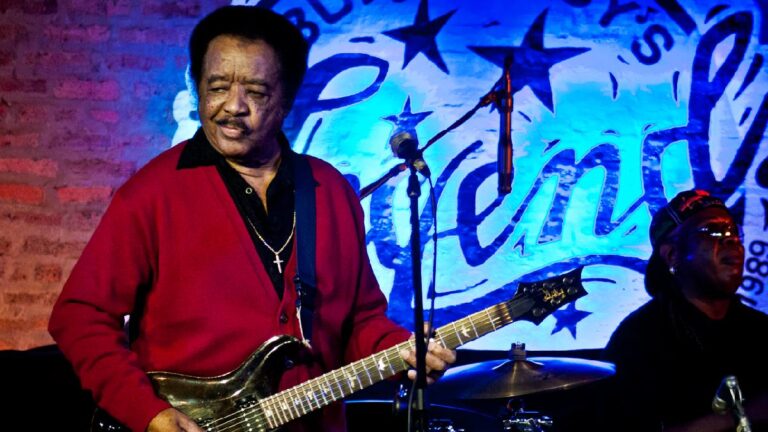 91-year-old blues master Jimmy Johnson & his band livestreaming from Delmark Records Sat Sept 19th 2pm