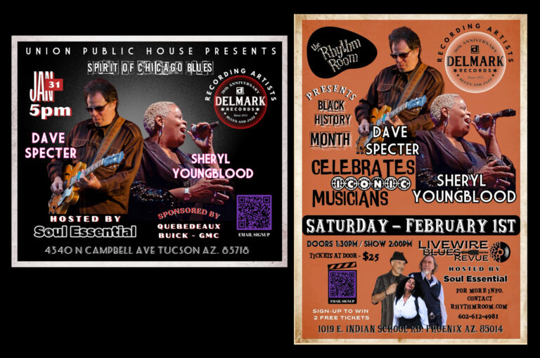 DAVE SPECTER and SHERYL YOUNGBLOOD – 2025 Arizona blues tour!
